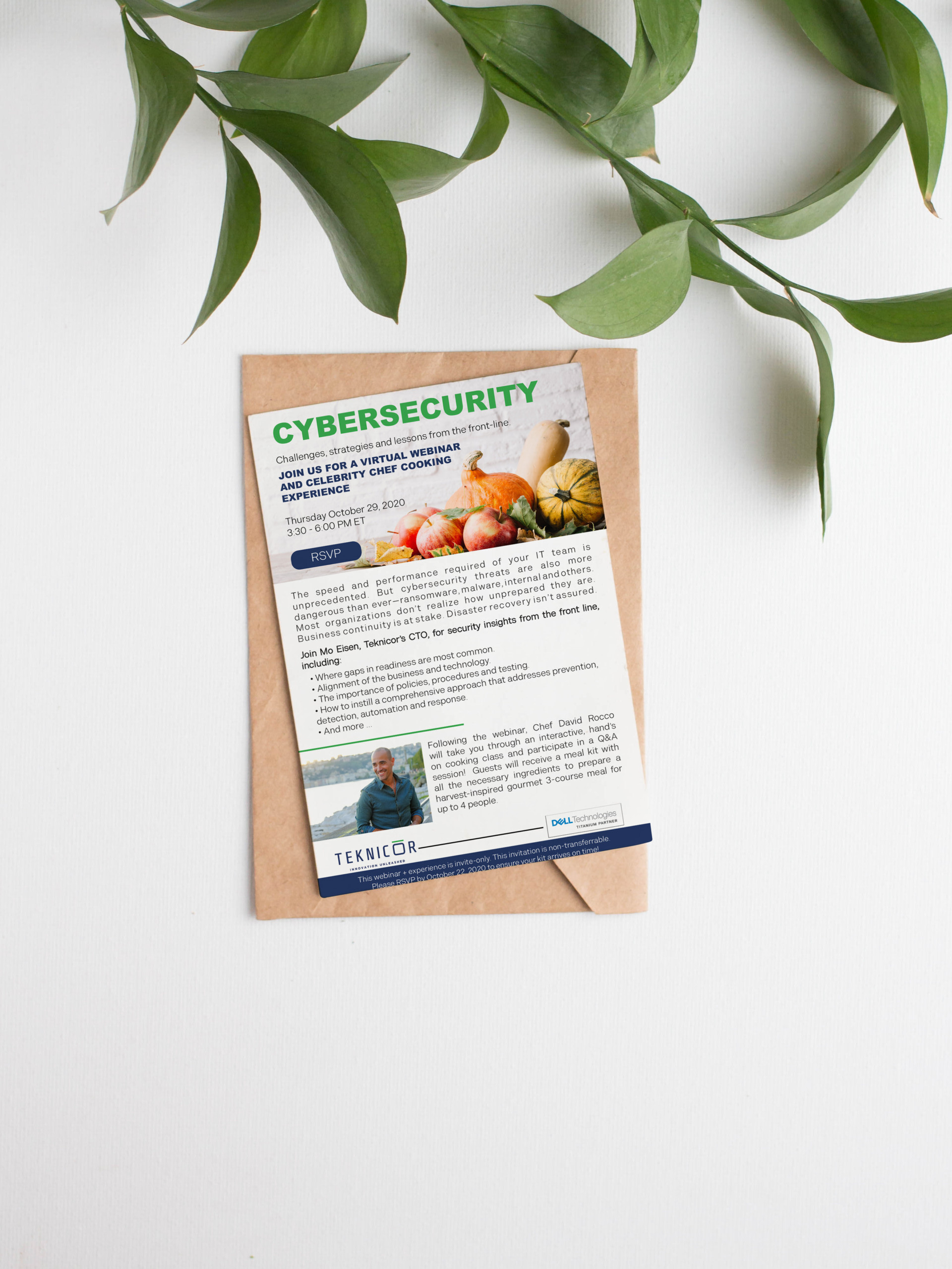 Teknicor Chef Experience Invitation Mockup